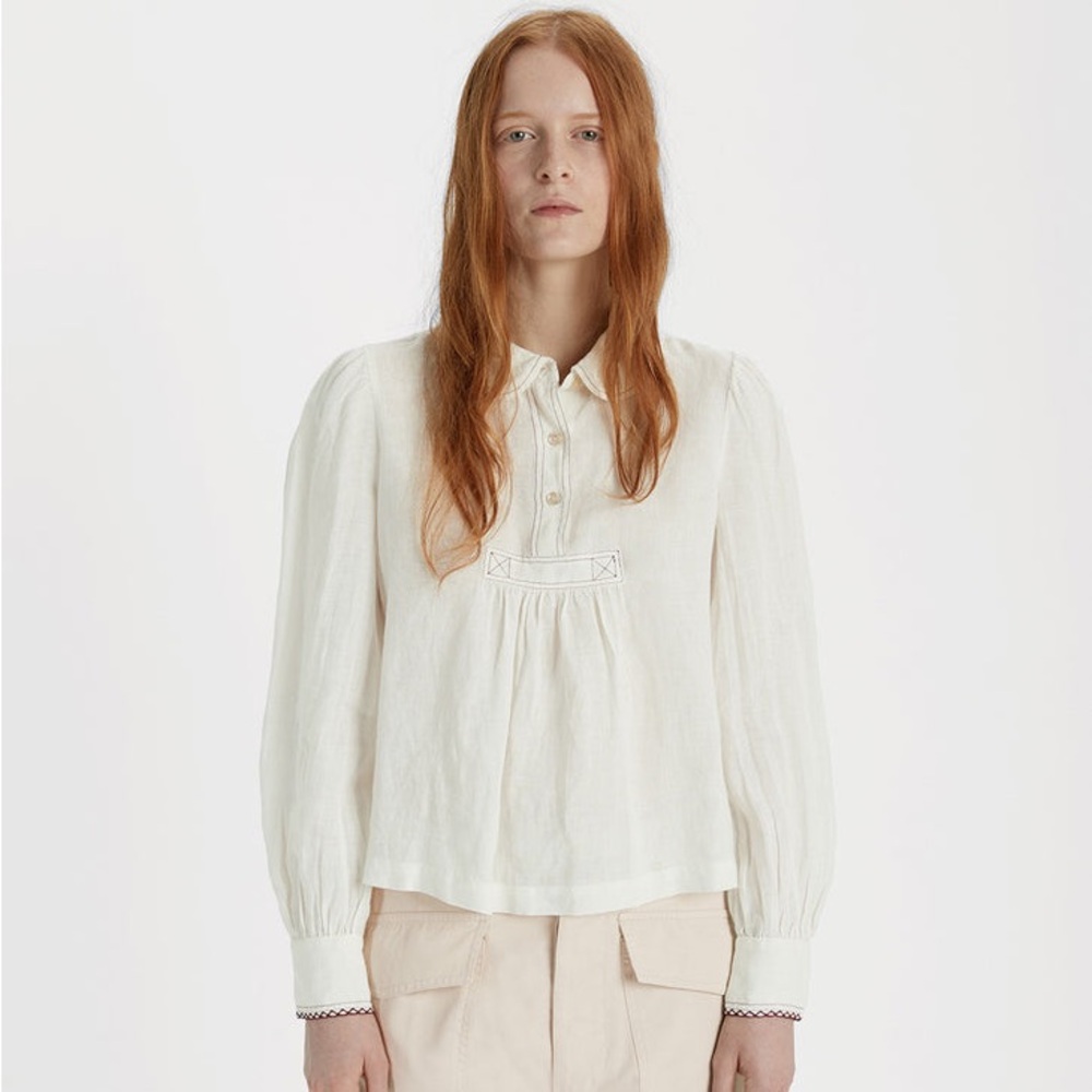 ISABEL MARANT ÉTOILE Daloa Chic Linen Blouse 34